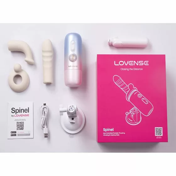 Lovense – Spinel lökő-rezgő okos szexgép, 3 feltéttel (APP-os)
