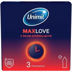 Unimil Max Love Time Control késleltetős óvszer (3 db)