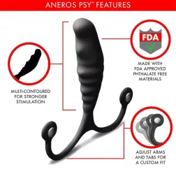   Aneros – PSY prosztata dildó alaktartó alsó ágakkal (fekete)