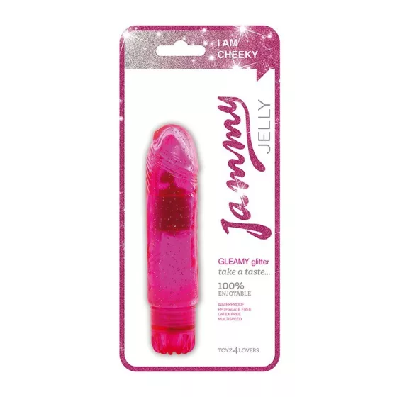 Jammy Jelly – Gleamy Glitter mini vibrátor (pink)