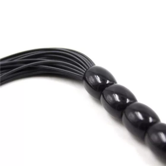 Toyz4Lovers – Gumiszálas mini korbács (fekete)