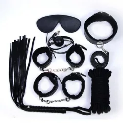 Toyz4Lovers – 12 részes bondage készlet (fekete)