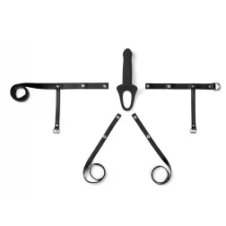   Virgite – H2 felcsatolható, üreges dildó hámmal (L méret, fekete).