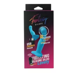   Virgite Fantasy – Lovely tapadótalpas vibrátor távirányítóval (kék).