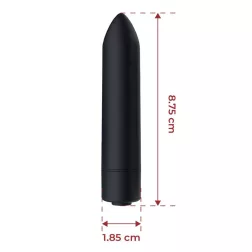 Virgite – Essentials akkumulátoros minivibrátor (fekete)
