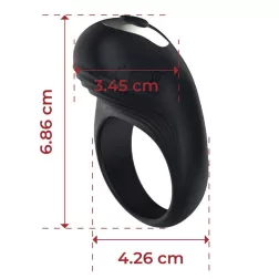   Virgite – Essentials akkumulátoros vibrációs péniszgyűrű (fekete)