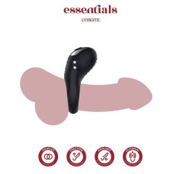   Virgite Essentials akkumulátoros vibrációs péniszgyűrű (fekete)