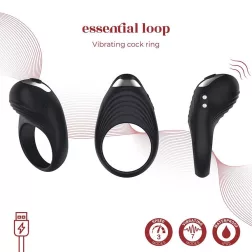   Virgite – Essentials akkumulátoros vibrációs péniszgyűrű (fekete)