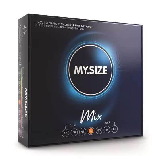 My Size – Mix 57. - 28 db egyedi méretű, vegyes óvszercsomag (57 mm)
