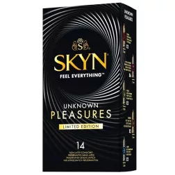   Skyn – Unknown Pleasures+ – latexmentes óvszer, különleges tulajdonságokkal (14 db)