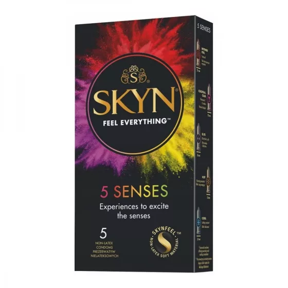 Skyn – 5 Senses latexmentes óvszer válogatás (5 db)