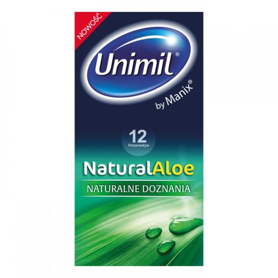 Unimil NaturalAloe óvszerek Aloe Vare-s síkosítóval (12 db)