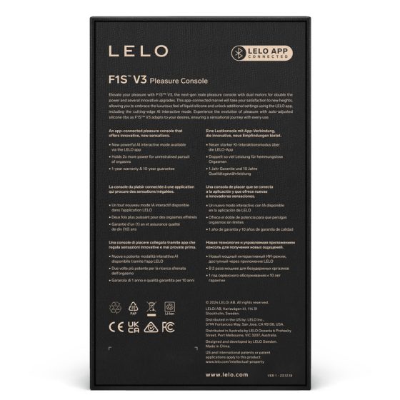 Lelo F1s V3 szónikus maszturbátor (APP-os) (kék betéttel)