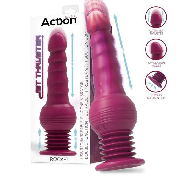 Action Jet Thruster tapadótalpas, fel-le mozgó, tapadótalpas vibrátor