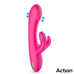   Action Antony dupla pulzációs G-pont vibrátor, mozgó vibrációs csiklóággal (pink)