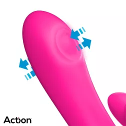  Action Antony dupla pulzációs G-pont vibrátor, mozgó vibrációs csiklóággal (rózsaszín)