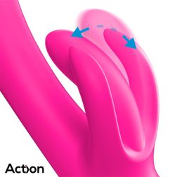   Action Antony dupla pulzációs G-pont vibrátor, mozgó vibrációs csiklóággal (pink)