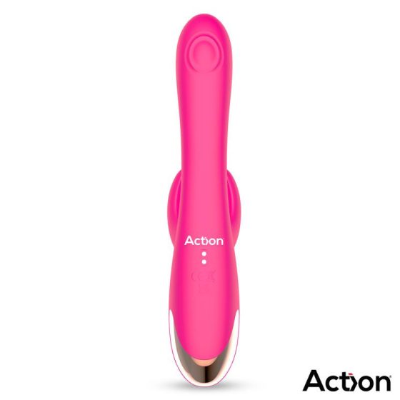 Action Antony dupla pulzációs G-pont vibrátor, mozgó vibrációs csiklóággal (pink)