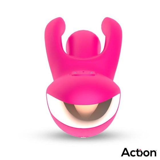 Action Antony dupla pulzációs G-pont vibrátor, mozgó vibrációs csiklóággal (pink)