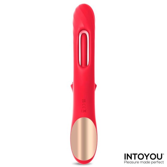 IntoYou Grant vibrátor mozgó szárrésszel, nyelvecskés csiklóizgatóval (pink)