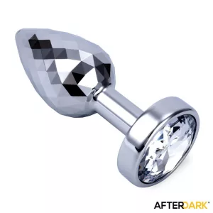 AfterDark – Boltek Disco fém fenékdugó áttetsző kristállyal (S méret).