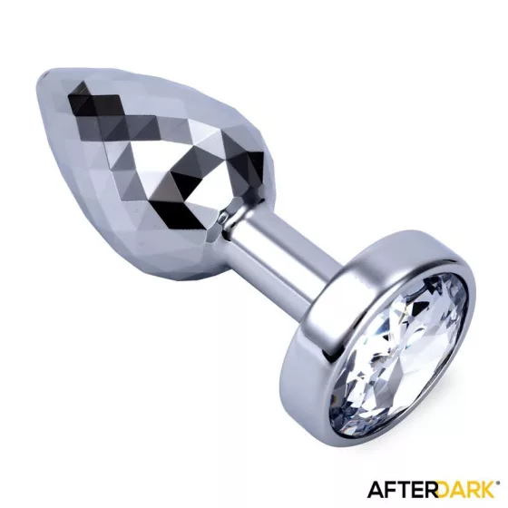 AfterDark – Boltek Disco fém fenékdugó áttetsző kristállyal (S méret).