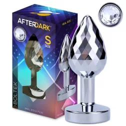   AfterDark – Boltek Disco fém fenékdugó áttetsző kristállyal (S méret).