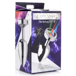   Booty Sparks – fém fenékdugó LED világítással (L méret).