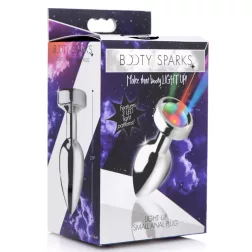   Booty Sparks – fém fenékdugó LED világítással (S méret).