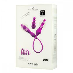   Adrien Lastic 2X dupla vibrátor rugalmas szárral, tartozék feltéttel (lila).