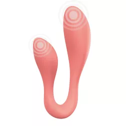   Adrien Lastic Couple Secrets 2.0 - okos kétvégű vibrátor (rózsaszín) (APP-os)