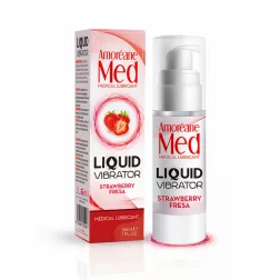   Amoréane Liquid Vibrator - csikló stimuláló gél hölgyeknek, eper illattal (30 ml)
