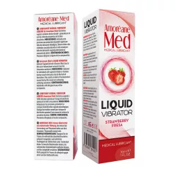   Amoréane Liquid Vibrator - csikló stimuláló gél hölgyeknek, eper illattal (30 ml)