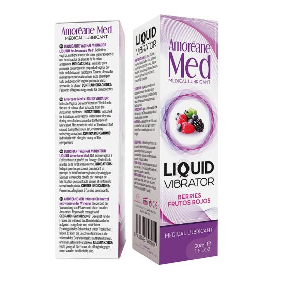 Amoréane Liquid Vibrator stimuláló gél hölgyeknek, eredei gyümölcsös illattal (30 ml)