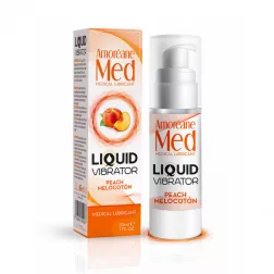   Amoréane Liquid Vibrator - csikló stimuláló gél hölgyeknek, barack illattal (30 ml)