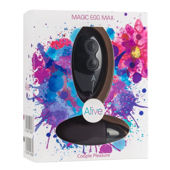 Alive Magic Egg Max vibrációs tojás, távirányítóval (fekete)