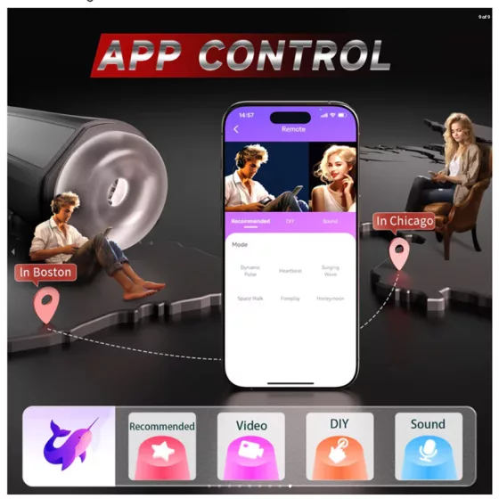 Mecha – vibrációs okos maszturbátor szívó és melegítő funkcióval (APP-os)