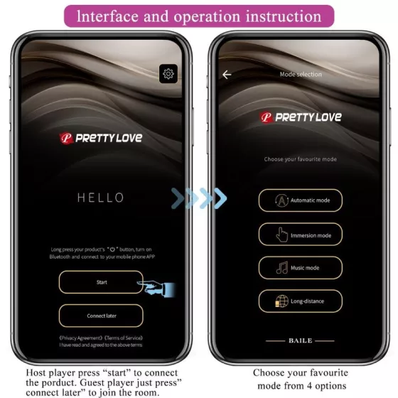 Pretty Love Billy kétmotoros vibrátor (lila) (APP-os)