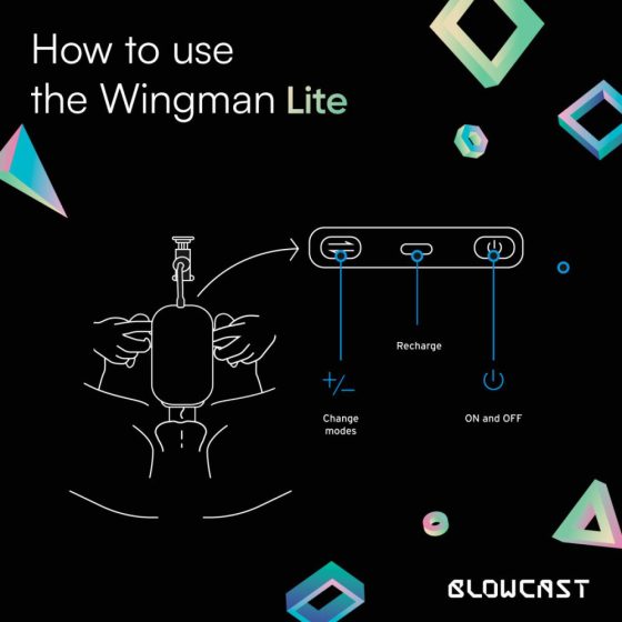 Blowcast Wingman Lite maszturbátor, fel-le mozgással