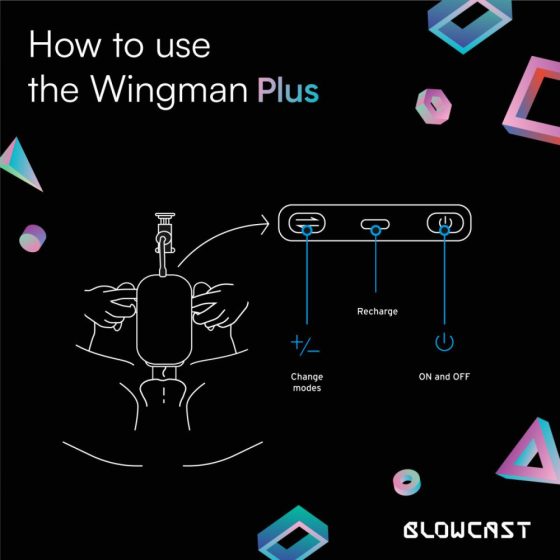 Blowcast Wingman Plus maszturbátor, fel-le mozgó gyöngysorral