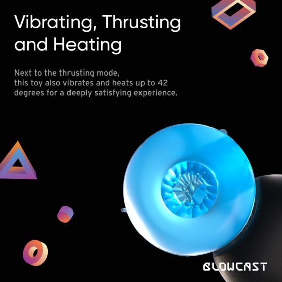 Blowcast Wingman Pro maszturbátor, fel-le mozgással, vibrációval, melegítő funkcióval