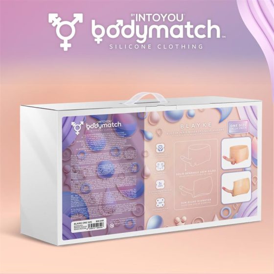 IntoYou bodymatch szilikon boxer, integrált realisztikus dildóval (18 cm - világos bőrszín)