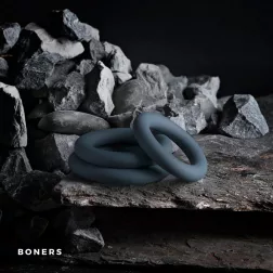   Boners – hengeres pénisz- és heregyűrű készlet (3 db-os) (kék)
