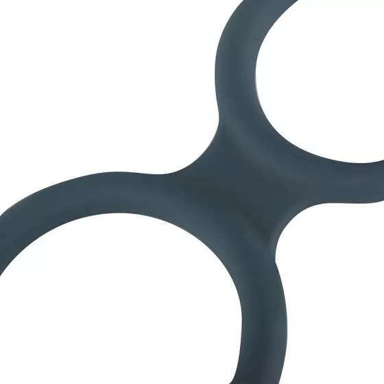 Boners – tripla péniszgyűrű szilikonból (kék)