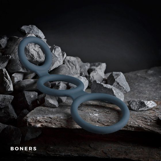 Boners tripla péniszgyűrű szilikonból