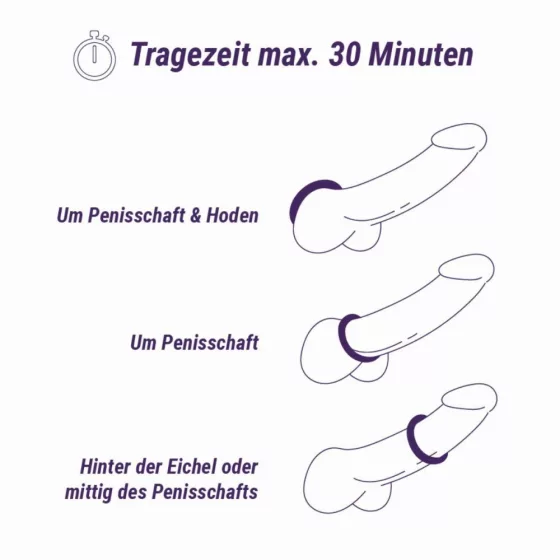 Boners – pénisz- és heregyűrű készlet (6 db-os) (kék)