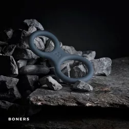 Boners – szilikon péniszgyűrű és herepánt (kék).