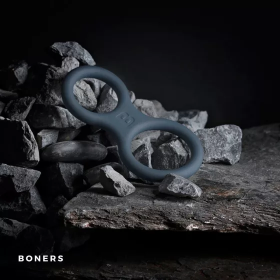 Boners – szilikon péniszgyűrű és herepánt (kék).