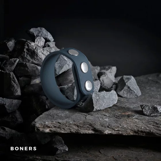 Boners – péniszpánt vagy herepánt szilikonból (L méret) (kék)