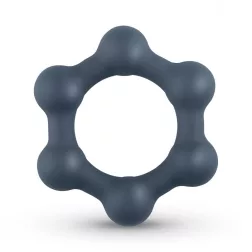 Boners – Hexagon acélmagvas péniszgyűrű (kék)